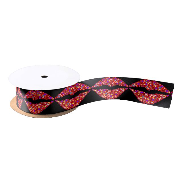 love lips ribbon satin ribbon (Spool)