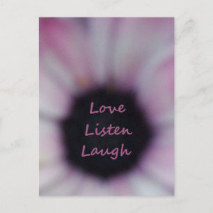 Love Listen Laugh Postcard