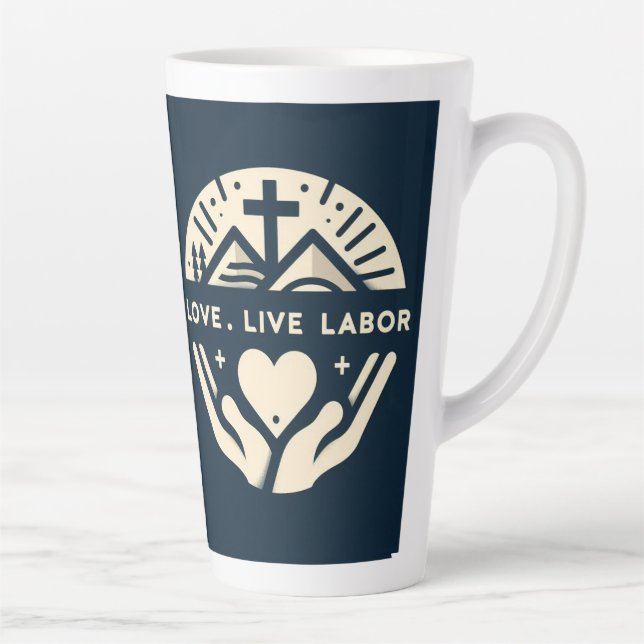 Love. Live. Labour.  Latte Mug (Right)
