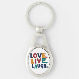 Love, Live, Laugh Oval Shirt Key Ring