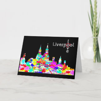 Love Liverpool - Liverpool Skyline Greeting Card