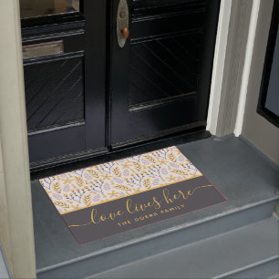 Love Lives Here Door Mat