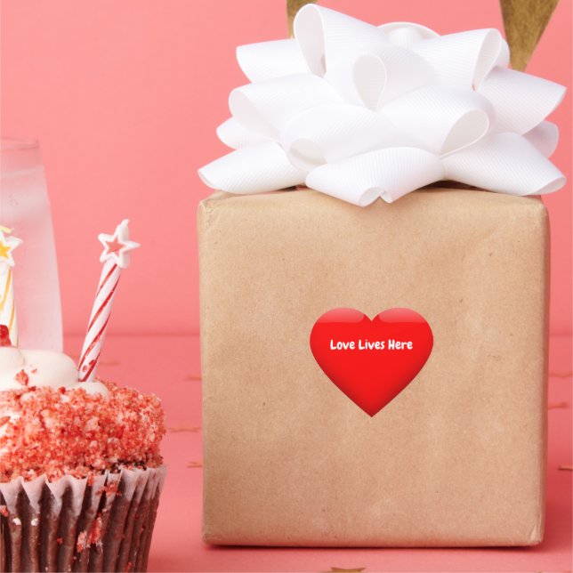 Love Lives Here Heart Sticker (Party)