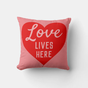 Love Lives Here Message Cushion