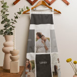 Love Lives Here | Three Photo Family Gift Apron<br><div class="desc">Presenting a heartwarming and personalised gift that celebrates the essence of family, featuring a beautiful grey frame adorned with a touching "Love Lives Here" quote and three cherished photos. Every time the recipient catches a glimpse of this remarkable gift, their heart will be filled with fond memories and a profound...</div>