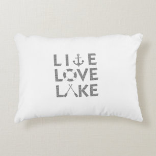 LOVE LIVING AT THE LAKE DECORATIVE CUSHION