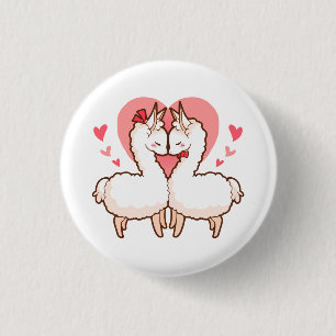 Love Llamas 3 Cm Round Badge