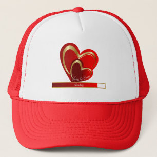 Love Loading Red Hearts Customisable Girlfriend Trucker Hat