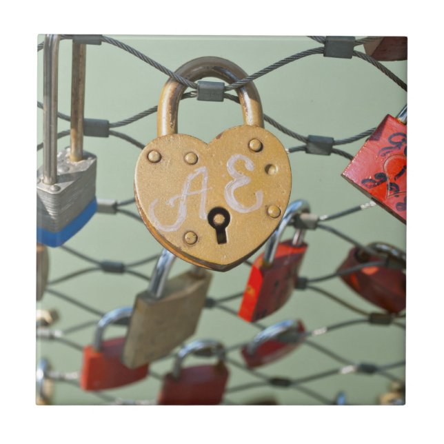Love Lock Ceramic Tile (Front)
