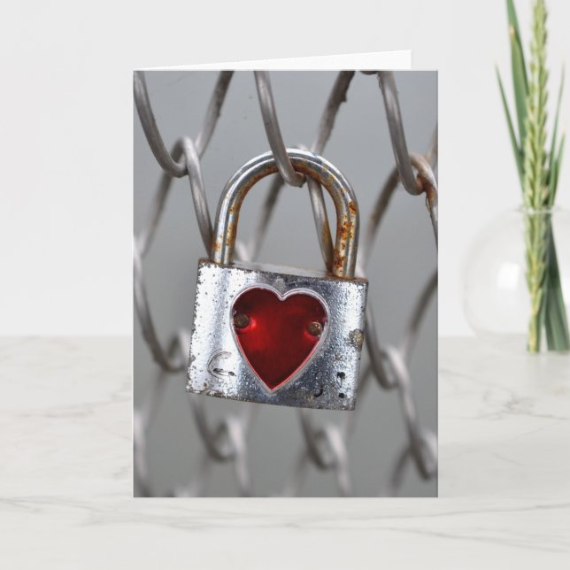 Love Lock customisable greeting card (Front)