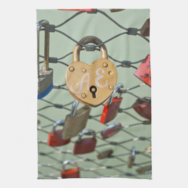 Love Lock Tea Towel (Vertical)