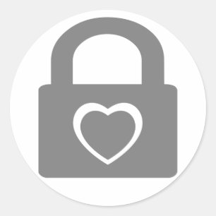 love locked down classic round sticker