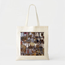 Love Locks and Eiffel Tower. Paris. France. Tote B