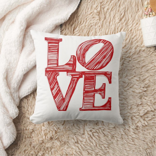 LOVE Logo Pillow, Valentine's day gift Cushion (Blanket)