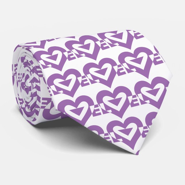 Love Logo, Purple Tie (Rolled)