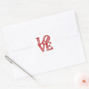 LOVE Logo Sticker, Valentine's day gift Classic Round Sticker
