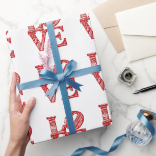 LOVE Logo wrapping paper, Valentine's day gift Paper