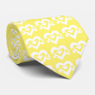 Love Logo, Yellow and White Tie