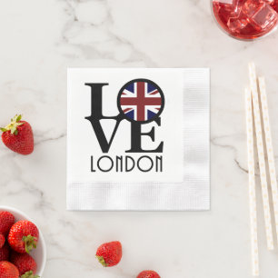 LOVE London (UK flag) Napkin