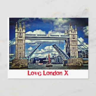Love London X - Tower Bridge Postcard