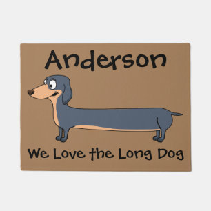 Love Long Dog - Dachshund (2) 18" x 24" Door Mat