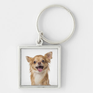 Love Long Hair Chihuahua Puppy Dog Key Ring