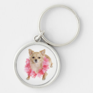 Love Long Hair Chihuahua Puppy Dog Key Ring