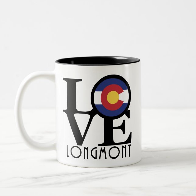 LOVE Longmont 11oz Two-Tone Coffee Mug (Left)
