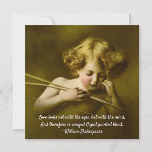 Love Looks Not With The Eyes, Cupid Asleep Card