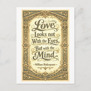 "Love Looks Not with the Eyes" Shakespeare Postcard