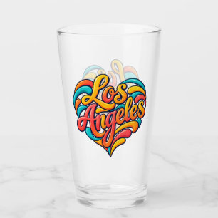 Love Los Angeles etched glass