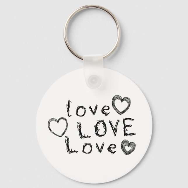 Love, Love, Love  Key Ring (Front)