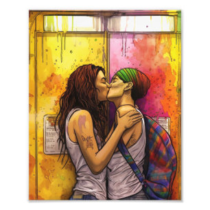 Love Love Love   Lesbian Pride Photo Print
