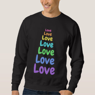 Love, Love, Love Rainbow Men's Sweatshirt