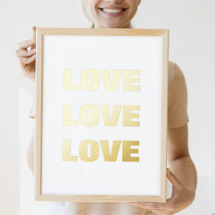 LOVE LOVE LOVE | WALL FOIL PRINTS
