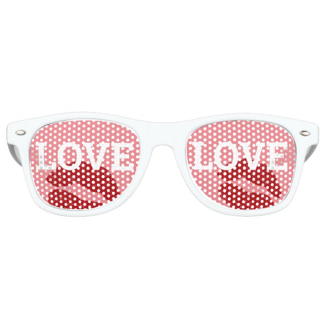 LOVE LOVE retro Shades / Fun Party Sunglasses (Front)