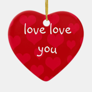love love you ceramic tree decoration