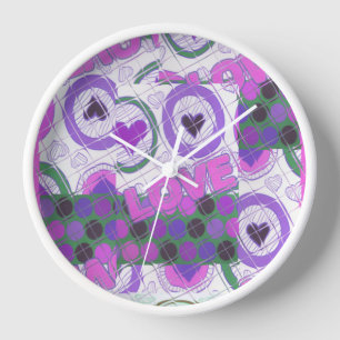 Love lovely heartily heart sentimental feeling wall clock