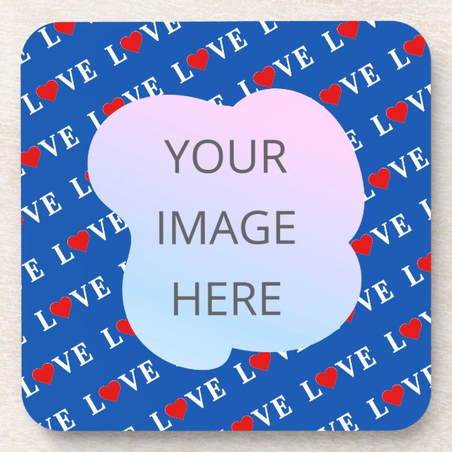 LOVE, Loving, Heart, Caring, LOVE Motif, Patterns, Coaster (Front)
