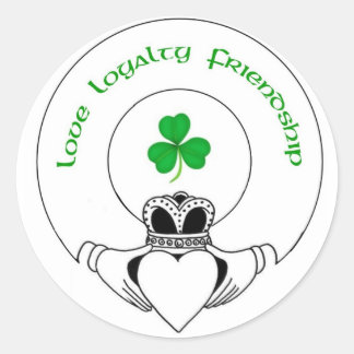 Love, Loyalty, Friendship Claddah Classic Round Sticker