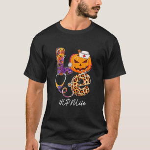 Love LPN Life Pumpkin Stethoscope Halloween Costum T-Shirt