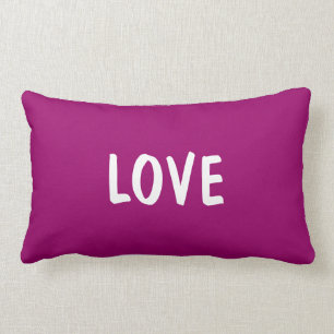 Love Lumbar Pillow - Purple Grape / Magenta