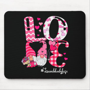 Love Lunch Lady Funny Couple Gnomes Valentine Day Mouse Pad
