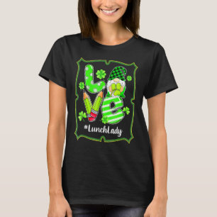 Love Lunch Lady Gnome Funny St Patrick's Day Shamr T-Shirt