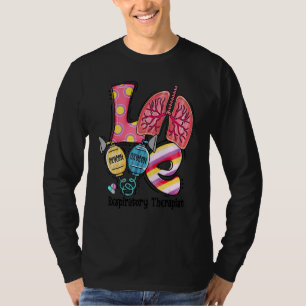 Love Lung Oxygen Respiratory Therapist Cute Rt Lif T-Shirt