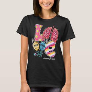 Love Lung Oxygen Respiratory Therapy Life Rt T-Shirt