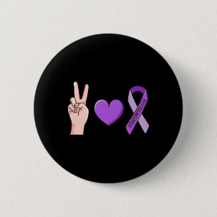 Love Lupus Purple Ribbon Awareness Meme  6 Cm Round Badge