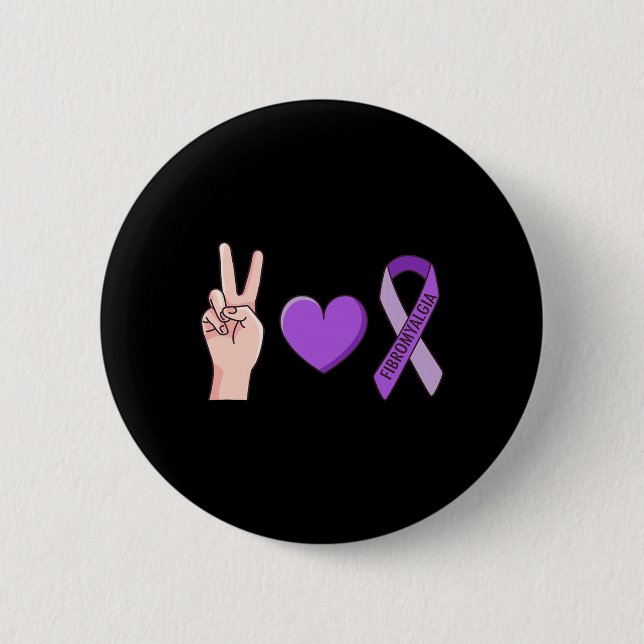 Love Lupus Purple Ribbon Awareness Meme  6 Cm Round Badge (Front)