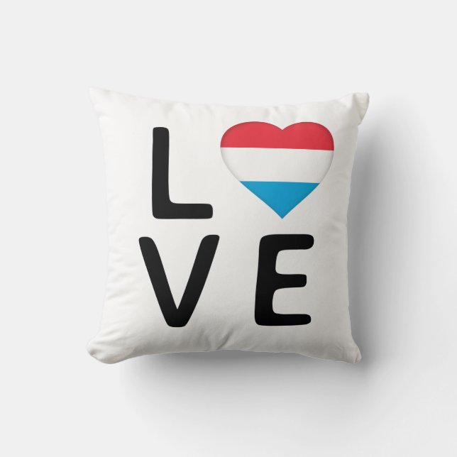 Love - Luxembourg Flag Cushion (Front)