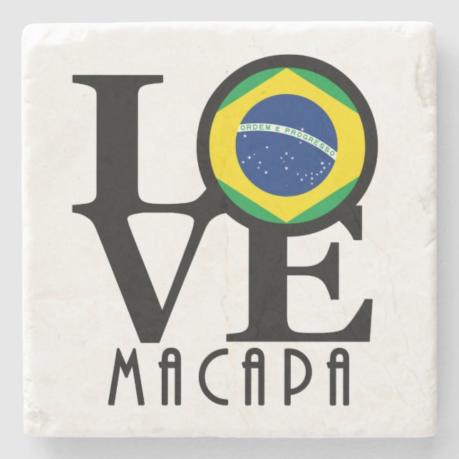 LOVE Macapa Stone Coaster (Front)